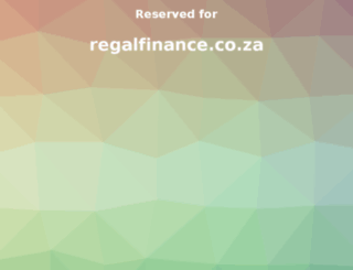 regalfinance.co.za screenshot