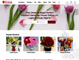 regalflowers.com.ng screenshot