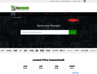 regdomains.com screenshot