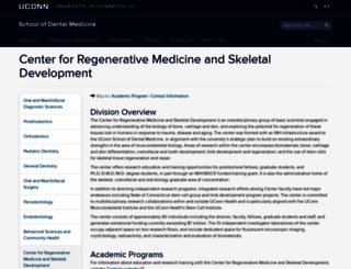 regenerativemedicine.uchc.edu screenshot