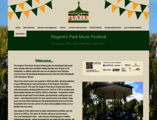 regentsparkmusicfestival.org.uk screenshot