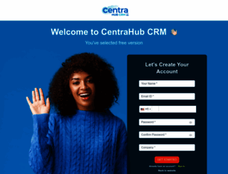 register.centrahubcrm.com screenshot