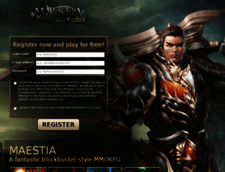 register.maestia.de screenshot