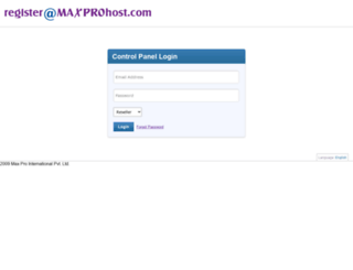 register.maxprohost.com screenshot
