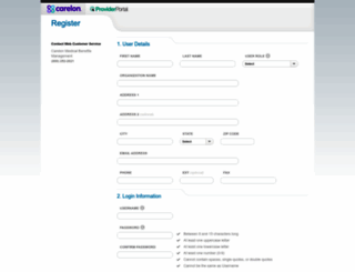 register.providerportal.com screenshot