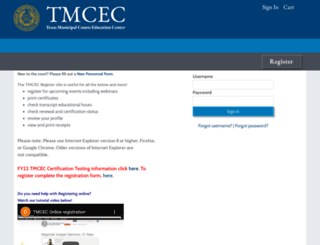 register.tmcec.com screenshot