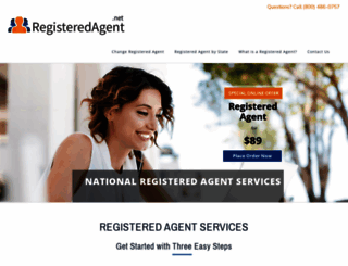 registeredagent.net screenshot