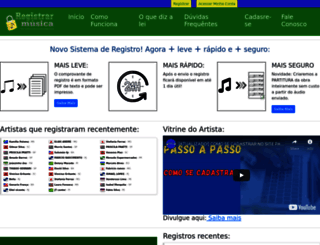 registrarmusica.com.br screenshot