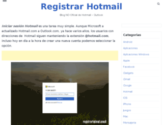 registrarse-hotmail.com screenshot