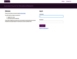 registration.acer.edu.au screenshot