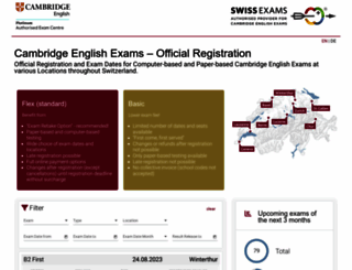 registration.cambridge-exams.ch screenshot