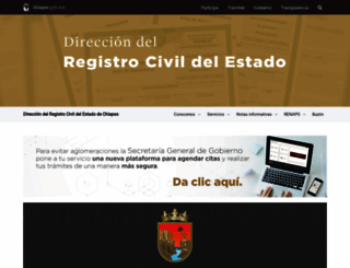registrocivil.chiapas.gob.mx screenshot