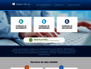 registrocivil.es screenshot