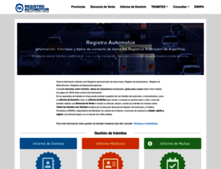 registrosdelautomotor.com screenshot