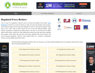 regulatedforexbrokers.com screenshot