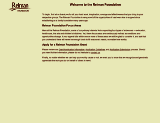 reimanfoundation.org screenshot