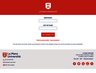 reinscription.univ-lemans.fr screenshot