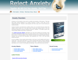 rejectanxiety.com screenshot