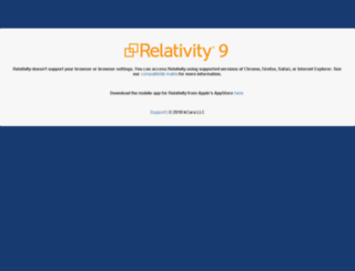 relativity-dbmt.ldiscovery.com screenshot