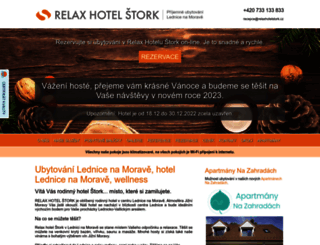 relaxhotelstork.cz screenshot
