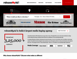releasemyad.in screenshot