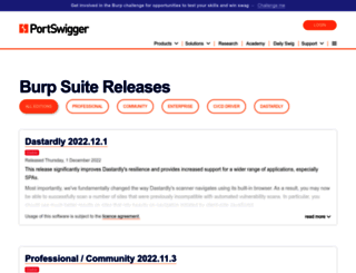 releases.portswigger.net screenshot