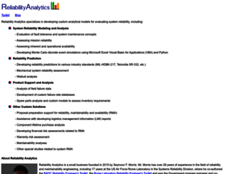 reliabilityanalytics.com screenshot