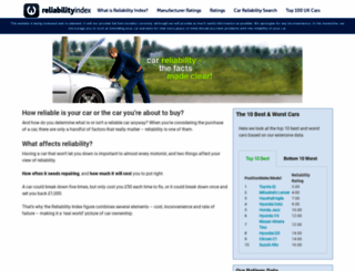 reliabilityindex.com screenshot