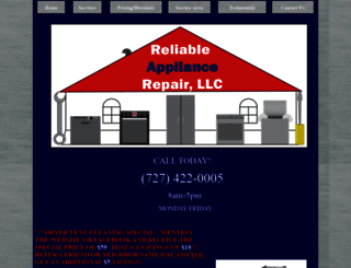 reliable-appliance.com screenshot
