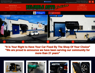 reliableautocollision.com screenshot
