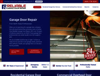 reliablegaragedoorrepair.com screenshot