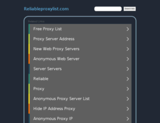 reliableproxylist.com screenshot