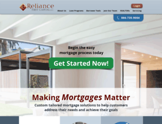 reliancefirst.com screenshot