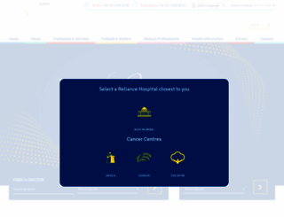 reliancehospitals.com screenshot