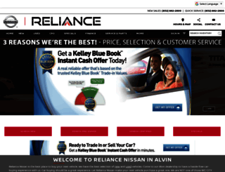 reliancenissan.com screenshot