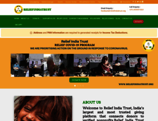 reliefindiatrust.org screenshot
