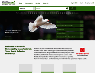 remedia-homeopathy.com screenshot