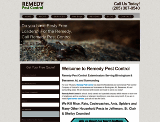 remedypestcontrolservice.com screenshot