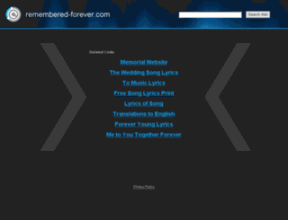 remembered-forever.com screenshot
