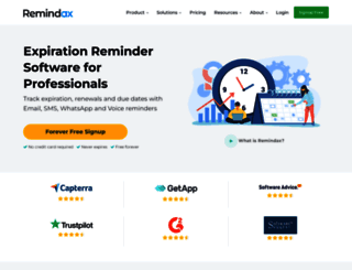 remindax.com screenshot