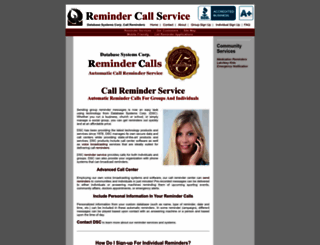 reminder-call-service.com screenshot