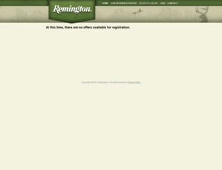remington.rebateaccess.com screenshot