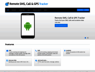 remote-sms-call-gps-tracker.com screenshot