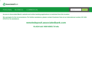 remotedeposit.associatedbank.com screenshot