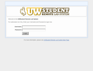 remotestudentlab.uwyo.edu screenshot