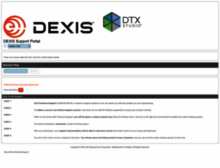 remotesupport.dexis.com screenshot