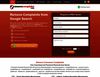 removecomplaint.com screenshot