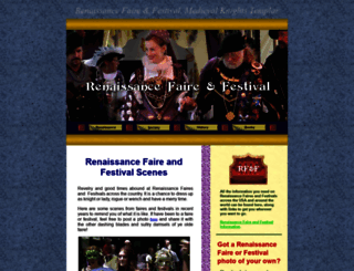 renaissancefairefestival.com screenshot