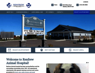 renfrewanimal.ca screenshot