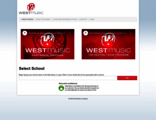 rent.westmusic.com screenshot